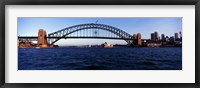 Framed Bridge across the sea, Sydney Harbor Bridge, McMahons Point, Sydney Harbor, Sydney, New South Wales, Australia