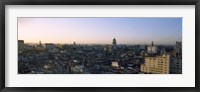 Framed High angle view of a city, Old Havana, Havana, Cuba (Blue and Purple Sky)