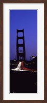 Framed Traffic on a suspension bridge, Golden Gate Bridge, San Francisco Bay, San Francisco, California, USA