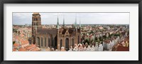 Framed Cathedral in a city, St. Mary's Church, Gdansk, Pomeranian Voivodeship, Poland