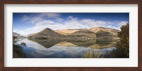 Framed Reflection of Vineyards in the River, Cima Corgo, Duoro River, Portugal