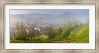 Framed High angle view of houses in a village, Biertan, Sibiu County, Transylvania, Romania