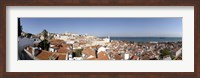 Framed High angle view of a city, Sao Vicente da Fora, Largo das Portas do Sol, Alfama, Lisbon, Portugal