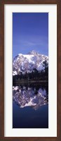 Framed Reflection of Mt Shuksan, Picture Lake, North Cascades National Park, Washington State (vertical)