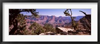 Framed Mountain range, South Rim, Grand Canyon National Park, Arizona