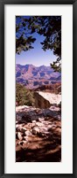 Framed Rock formations, Mather Point, South Rim, Grand Canyon National Park, Arizona, USA