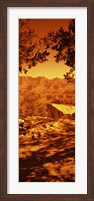 Framed Mountain range, Mather Point, Grand Canyon National Park, Arizona