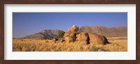 Framed Rock formations in a desert, Brandberg Mountains, Damaraland, Namib Desert, Namibia