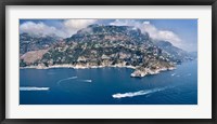 Framed Town at the waterfront, Amalfi Coast, Salerno, Campania, Italy