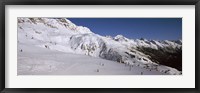 Framed Tourists in a ski resort, Sankt Anton am Arlberg, Tyrol, Austria