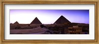 Framed Pyramids at sunset, Giza, Egypt