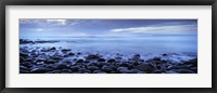 Framed Beach at dusk, Westward Ho, North Devon, Devon, England