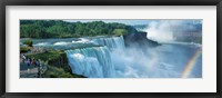 Framed Tourists at a waterfall, Niagara Falls, Niagara River, Niagara County, New York State, USA