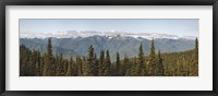 Framed Mountain range, Olympic Mountains, Hurricane Ridge, Olympic National Park, Washington State, USA