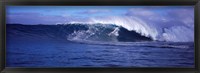 Framed Surfer in the ocean, Maui, Hawaii, USA