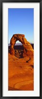 Framed Natural arch in a desert, Arches National Park, Utah