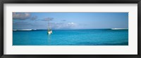 Framed Boat in the ocean, Huahine Island, Society Islands, French Polynesia