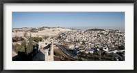 Framed House on a hill, Mount of Olives, and City of David, Jerusalem, Israel