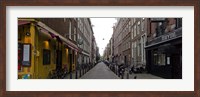 Framed Restaurants in a street, Amsterdam, Netherlands