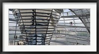 Framed Mirrored cone at the center of the dome, Reichstag Dome, The Reichstag, Berlin, Germany