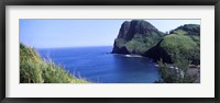 Framed High angle view of a coast, Kahakuloa, Highway 340, West Maui, Hawaii, USA