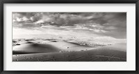 Framed Sahara Desert landscape, Morocco (black and white)