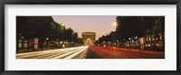 Framed Traffic on the road, Avenue des Champs-Elysees, Arc De Triomphe, Paris, Ile-de-France, France