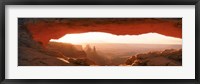 Framed Sunrise through Mesa Arch in Canyonlands National Park, Utah, USA