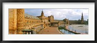 Framed Recently restored palace, Plaza De Espana, Seville, Andalusia, Spain