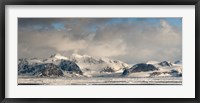 Framed Ice floes and storm clouds in the high arctic, Spitsbergen, Svalbard Islands, Norway