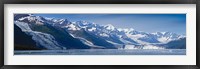 Framed Snowcapped mountains at College Fjord of Prince William Sound, Alaska, USA