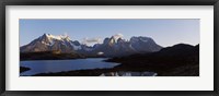 Framed Lake Pehoe in Torres Del Paine National Park, Patagonia, Chile