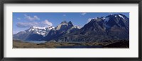 Framed Lake Nordenskjold in Torres Del Paine National Park, Chile