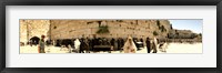 Framed People praying in front of the Wailing Wall, Jerusalem, Israel