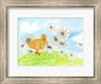 Framed Duck & Flowers