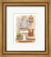 Framed 'Watercolor Bath in Spice I' border=