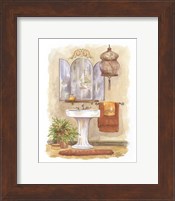 Framed 'Watercolor Bath in Spice I' border=