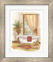 Framed 'Watercolor Bath in Spice II' border=