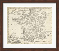 Framed Map of France