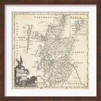 Framed Map of Scotland