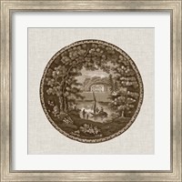 Framed Sepia Transferware IV