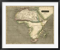 Framed Thomson's Map of Africa