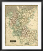 Framed Thomson's Map of Germany