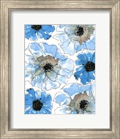 Framed 'Water Blossoms II' border=