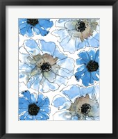 Framed 'Water Blossoms II' border=