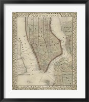 Framed Plan of New York