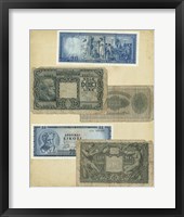 Framed Antique Currency III