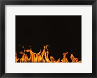 Framed Flames on Black Background