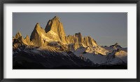 Framed Sun Reflecting off Mt Fitzroy, Argentine Glaciers National Park, Santa Cruz Province, Patagonia, Argentina