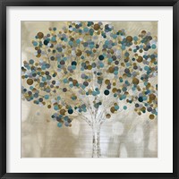 Framed Teal Tree